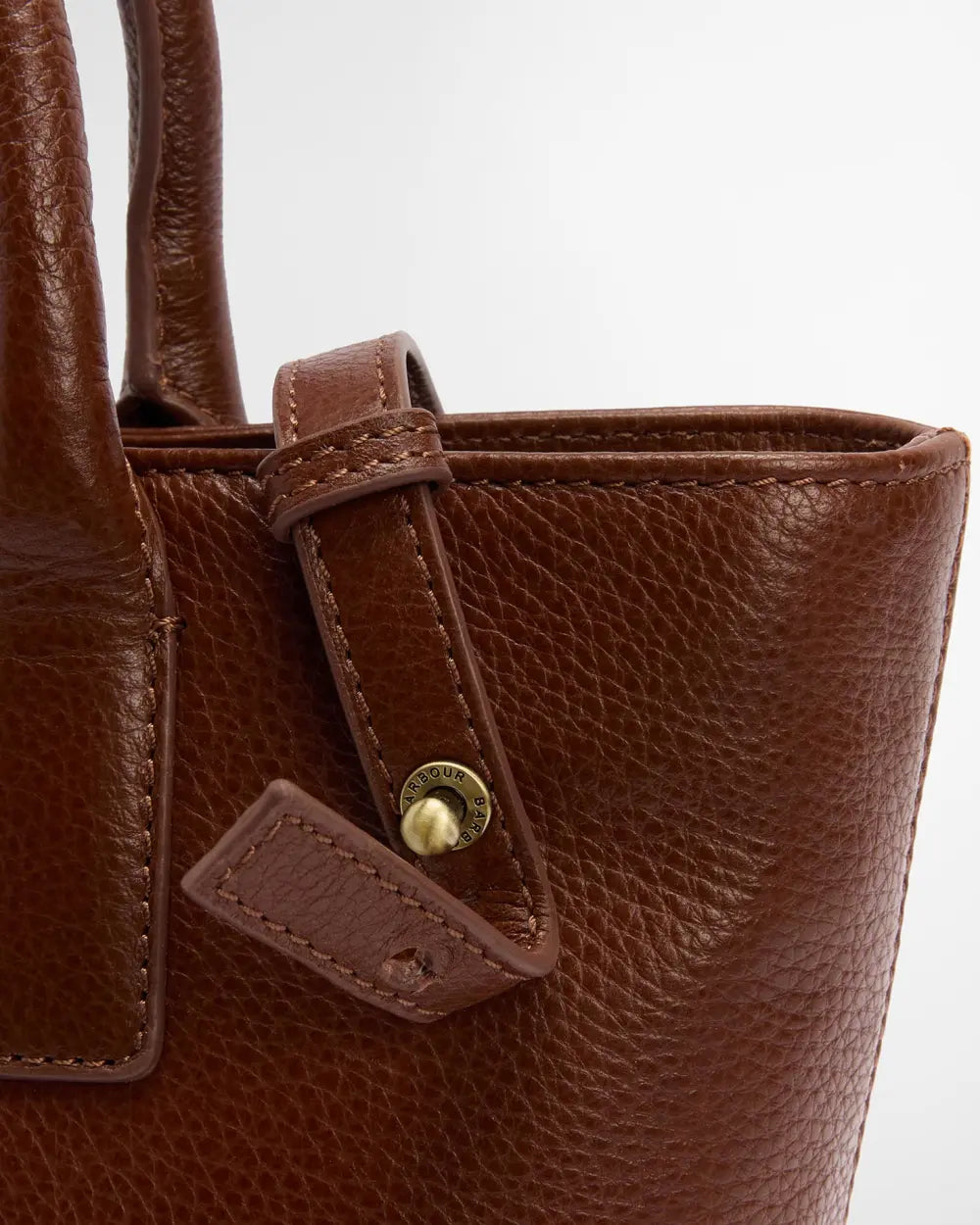 Barbour Birch Leather Tote Bag - Brown