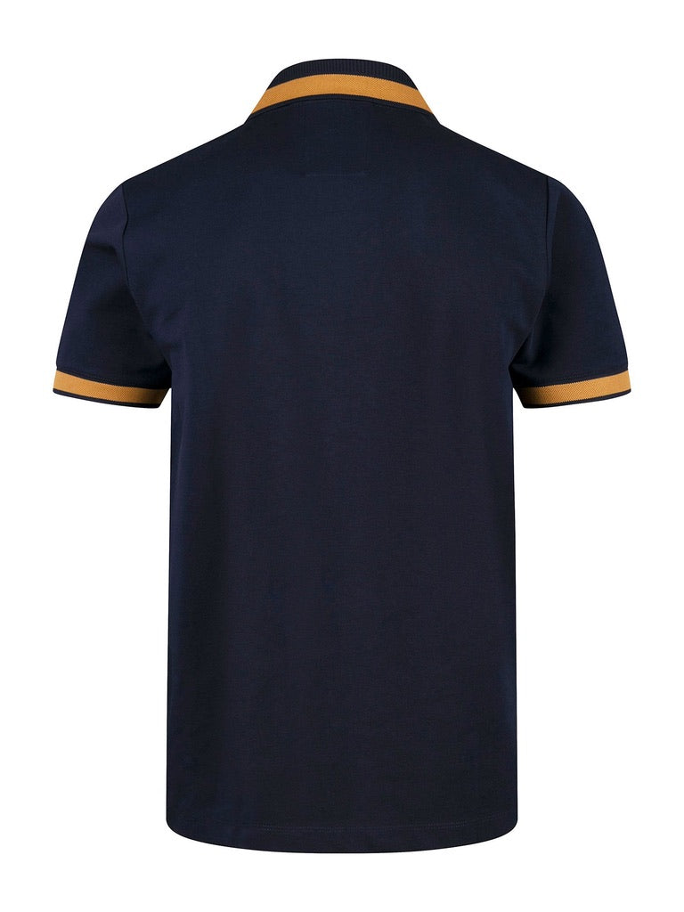 Luke 1977 Makati Detailed Polo Shirt - Navy Gold