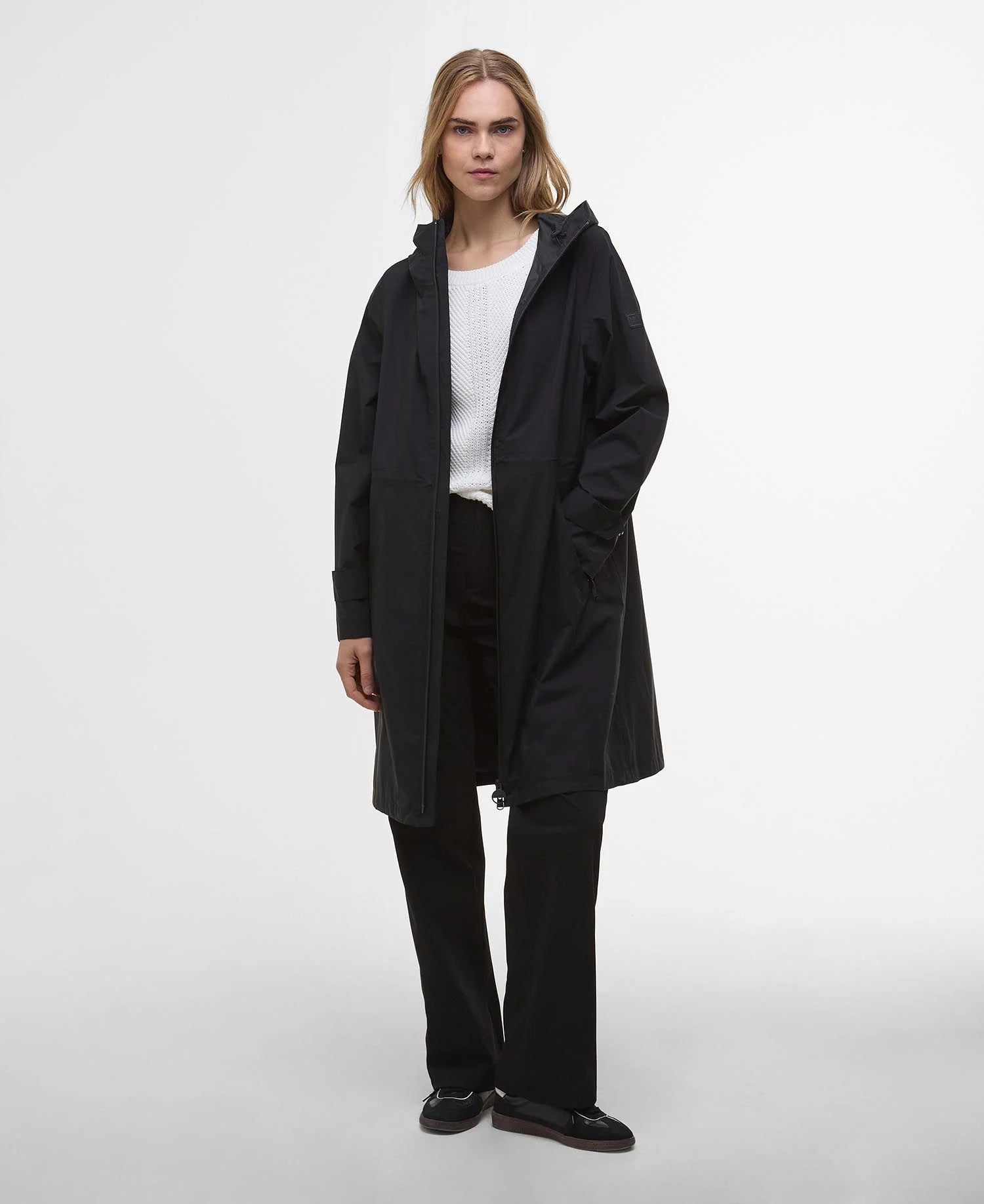 Barbour International Longline Kyra Waterproof Jacket - Black