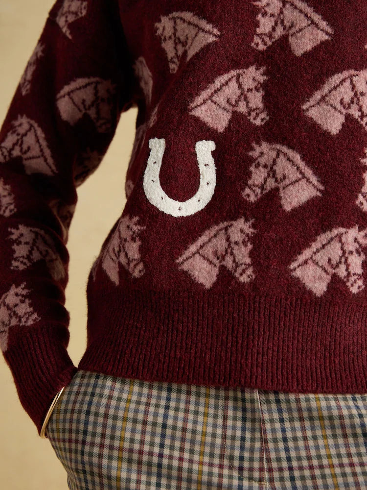 Joules Tally Ho Intarsia Knitted Jumper