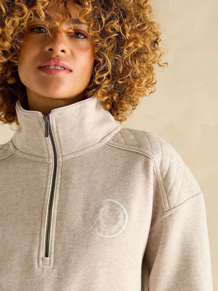 Joules Racquet Cream Half Zip Sweatshirt