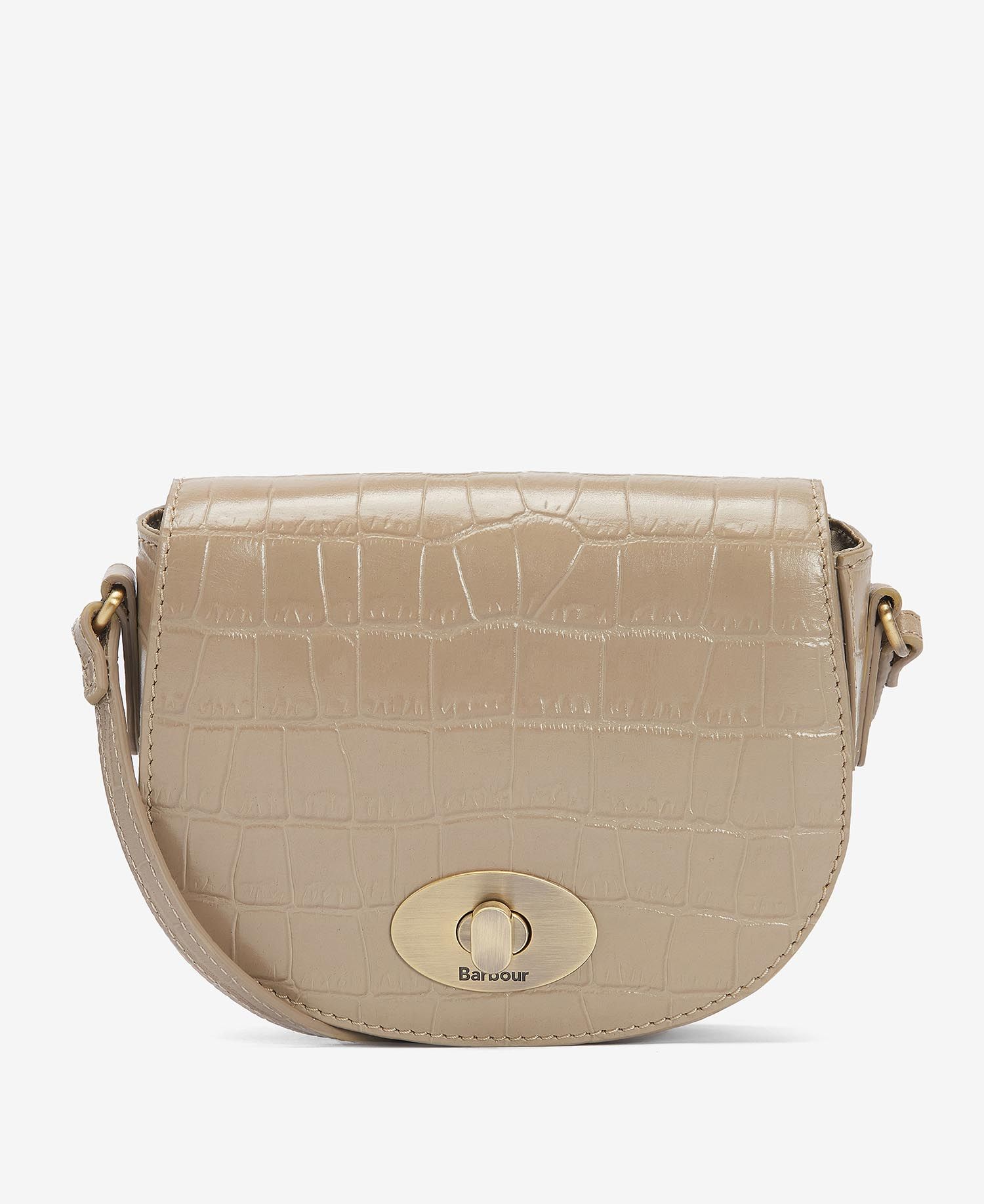 Barbour Eilein Leather Saddle Bag - Honey