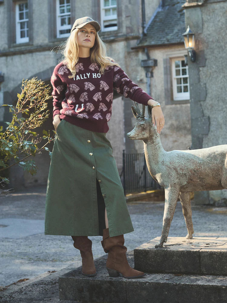 Joules Tally Ho Intarsia Knitted Jumper