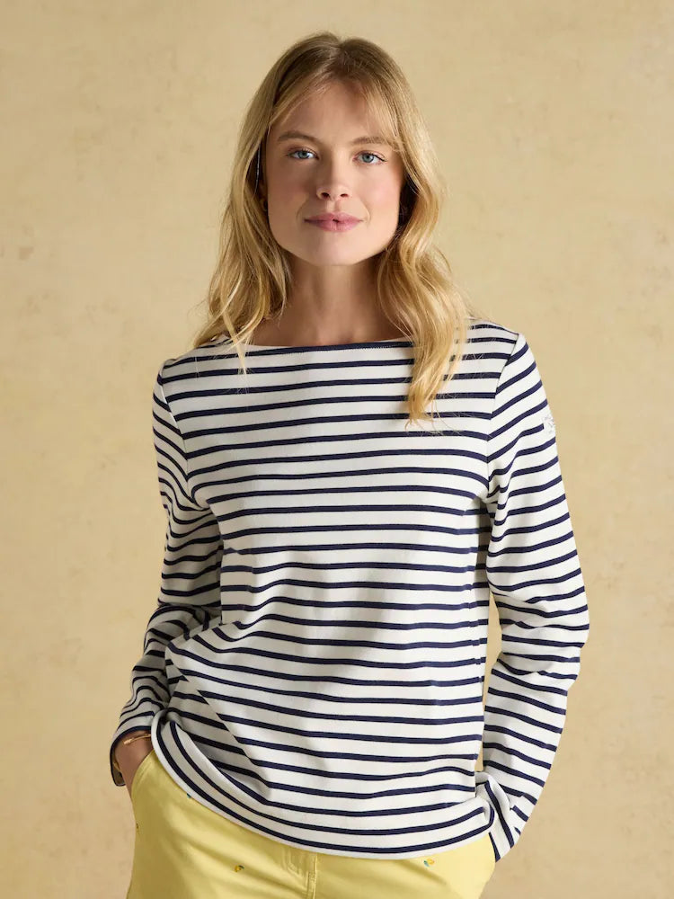 Joules Harbour Top - Cream/ Navy Stripe