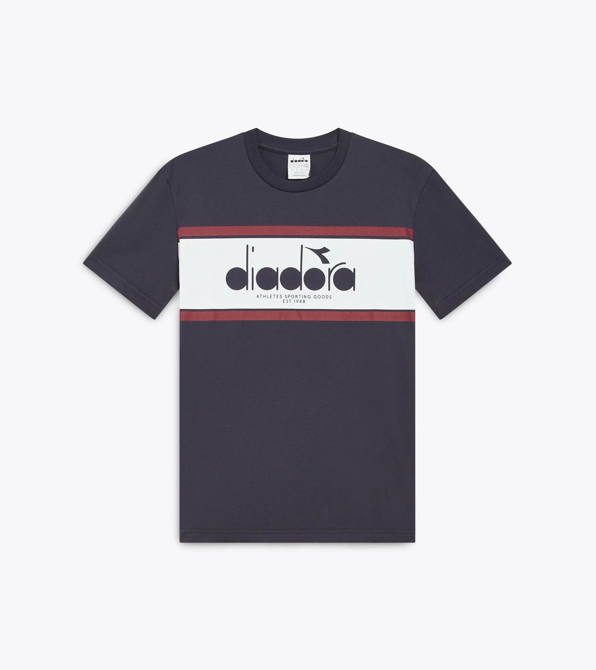 Diadora T-Shirt SS Logo - Blue Denim/Optical White
