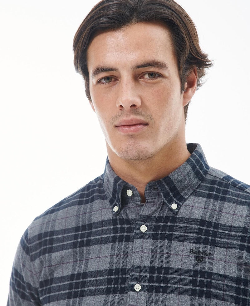 Barbour Swinton Tailored Shirt - Grey Marl