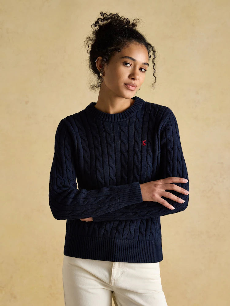 Joules Classic Cable Knit Jumper - Navy
