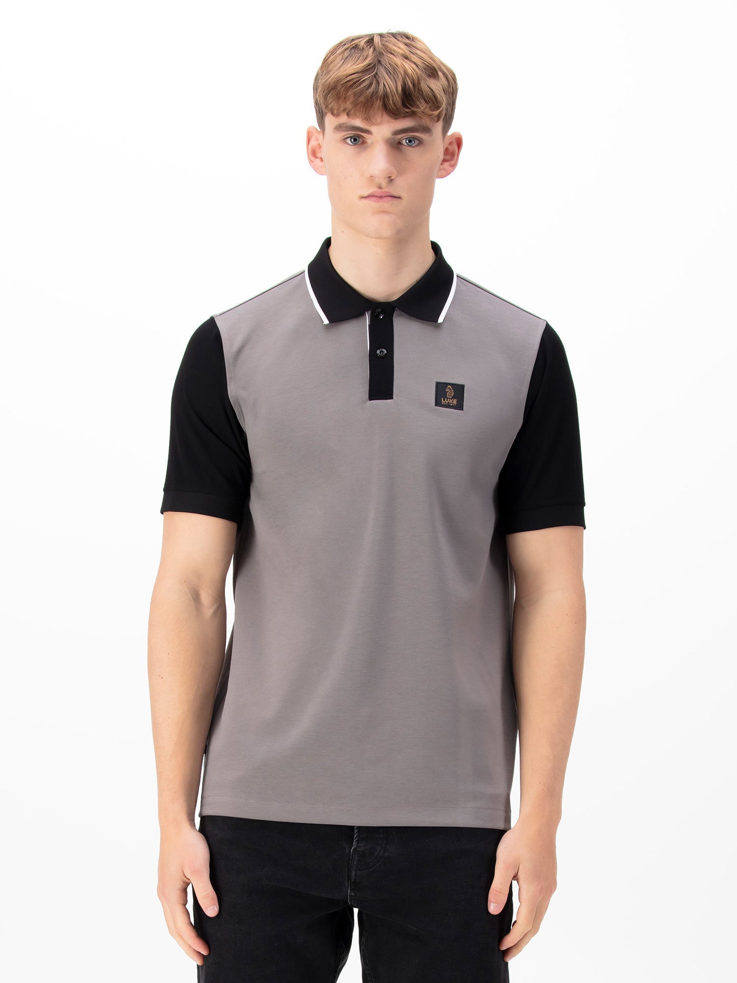 Luke 1977 Saddleworth Polo Shirt - Concrete