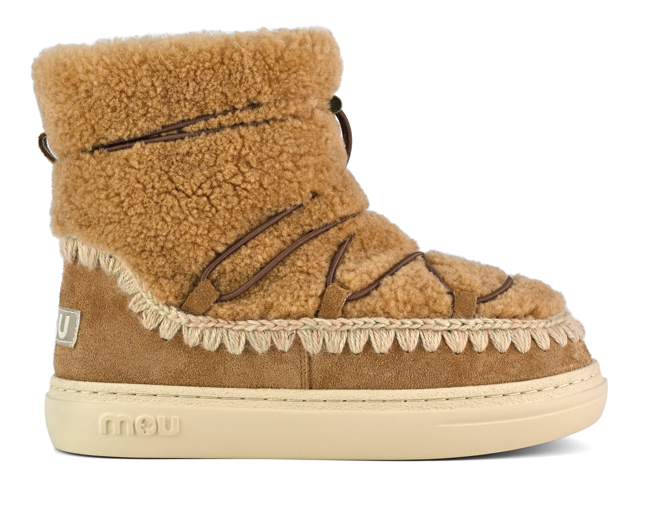 Mou Boots Eskimo Sneaker Bold Scoubidoo Lace - Cognac