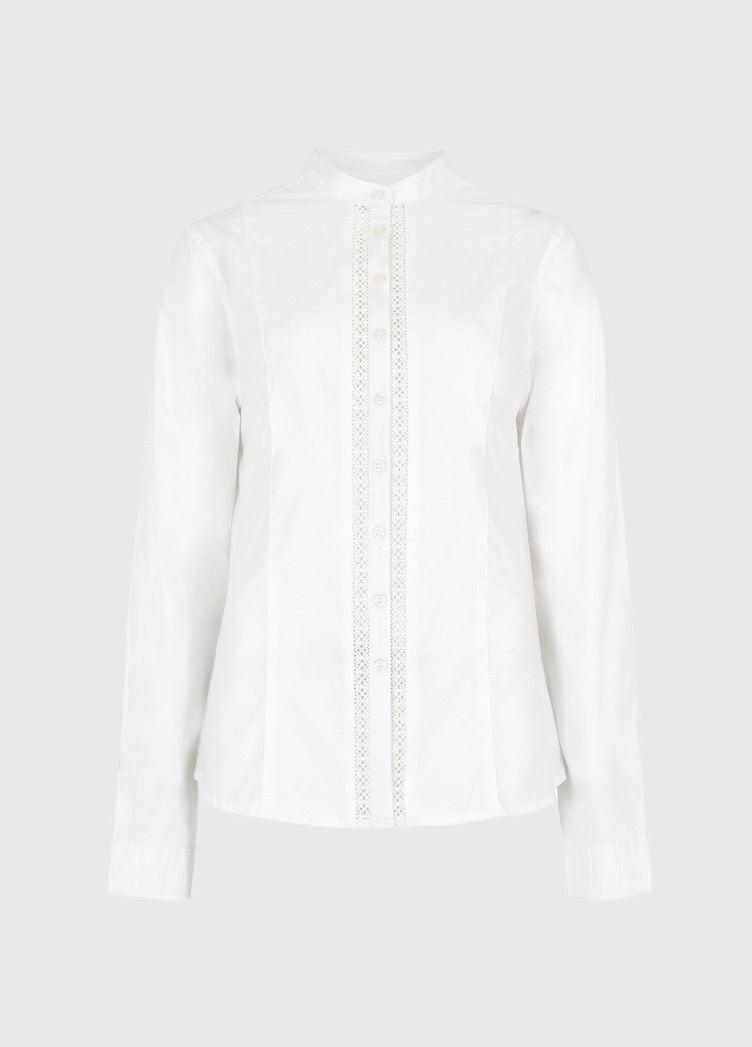 Dubarry Waterlily Mandarin Collar Shirt - White