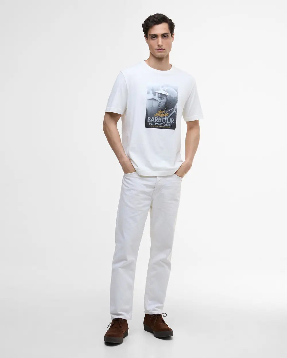 Barbour International SMQ Port T-Shirt - Whisper White