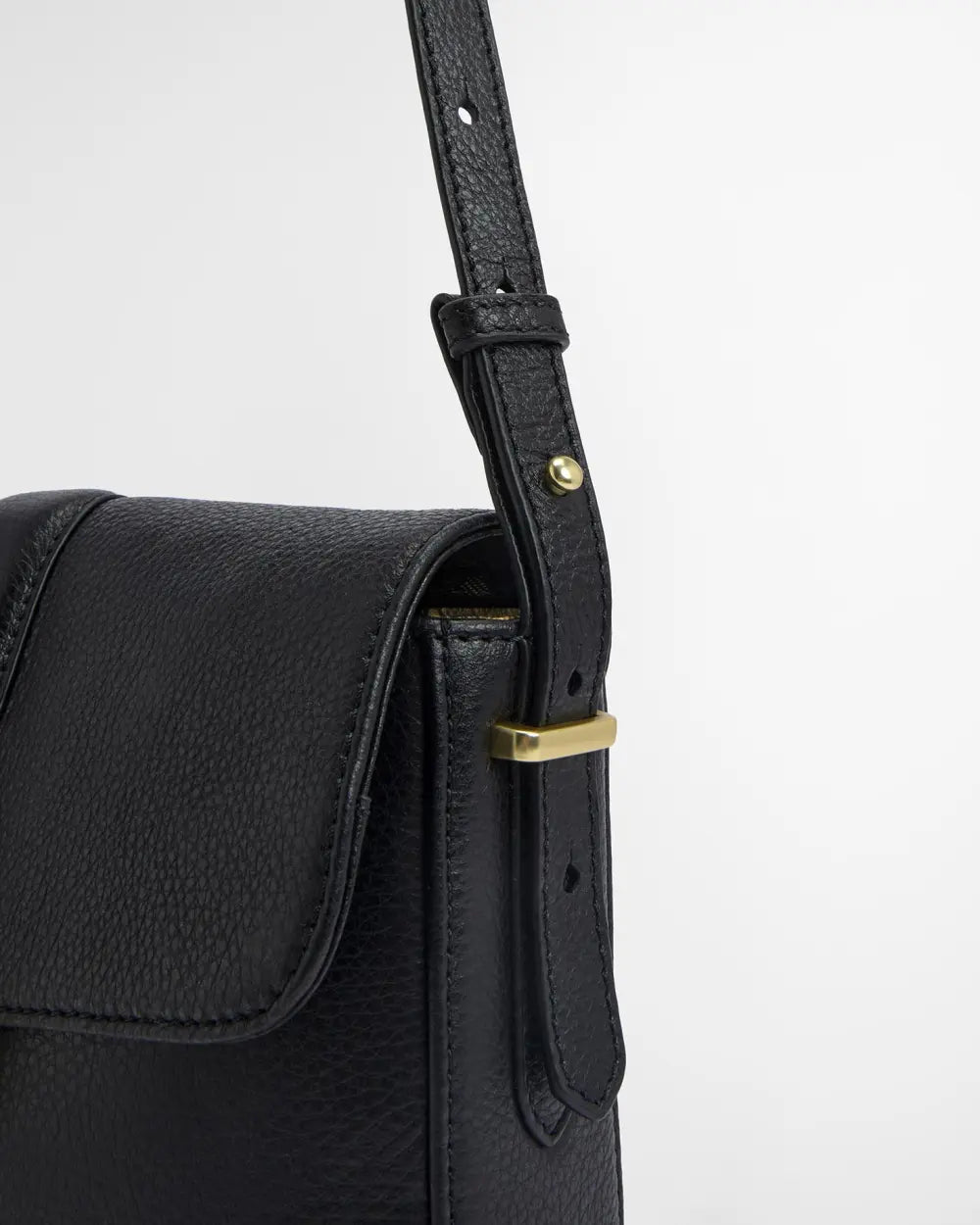 Barbour Rosa Leather Crossbody Bag - Black