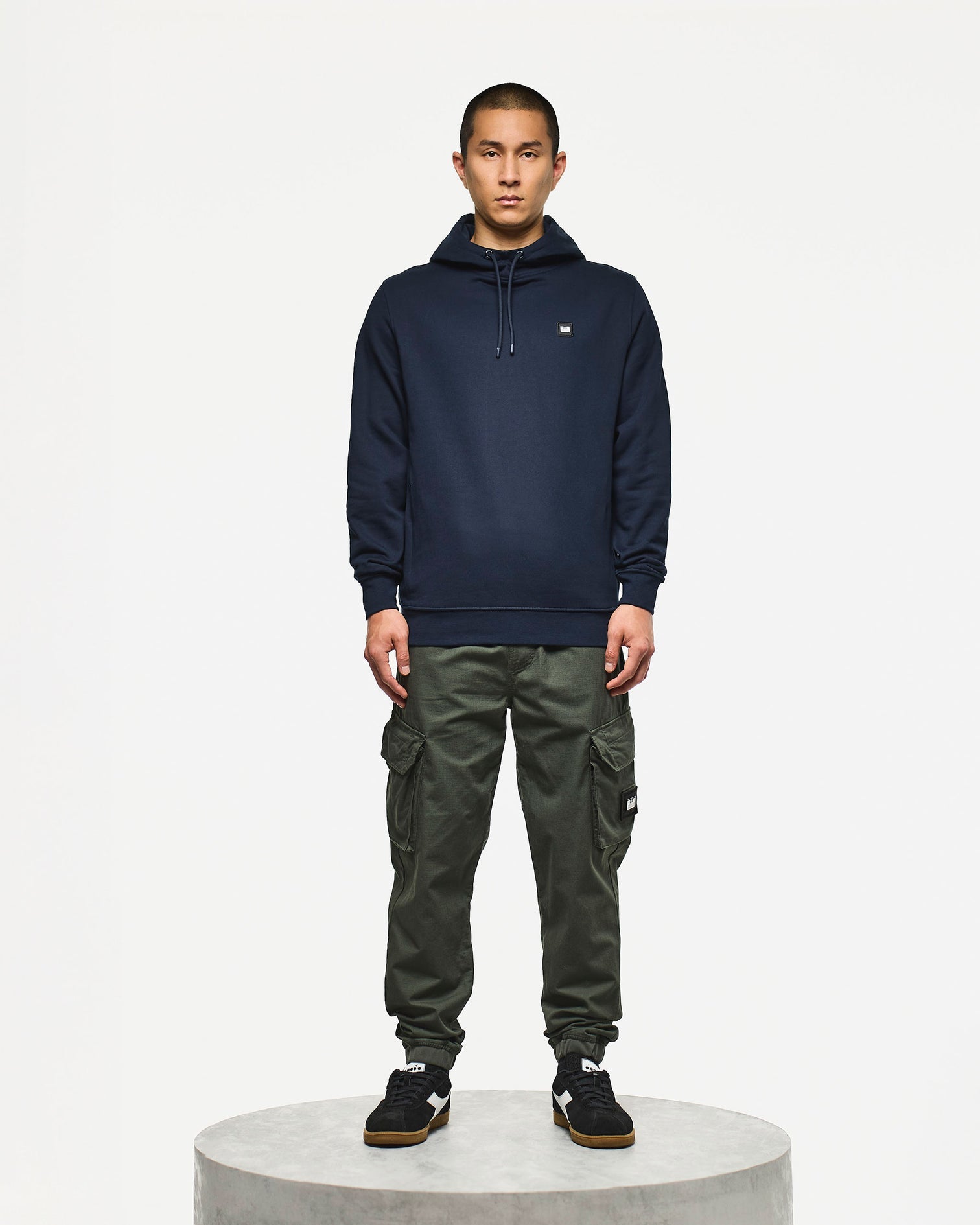 Weekend Offender Ribbe Hoodie - Navy