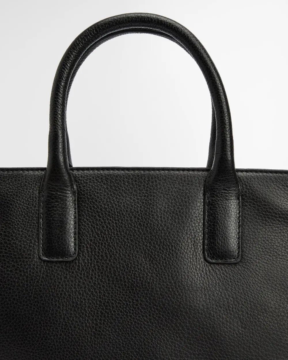 Barbour Birch Leather Tote Bag - Black