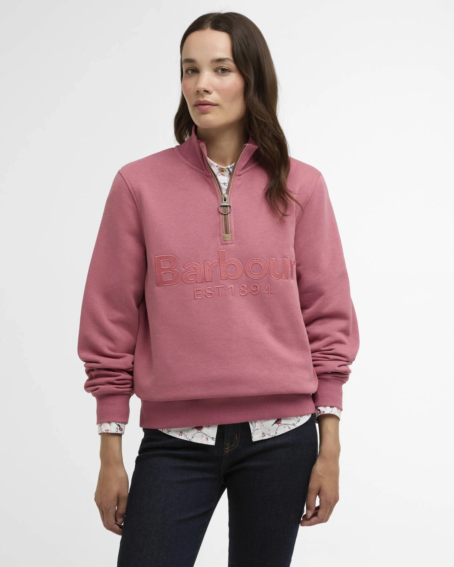 Barbour Cynthia Half Zip Sweatshirt - Wildberry