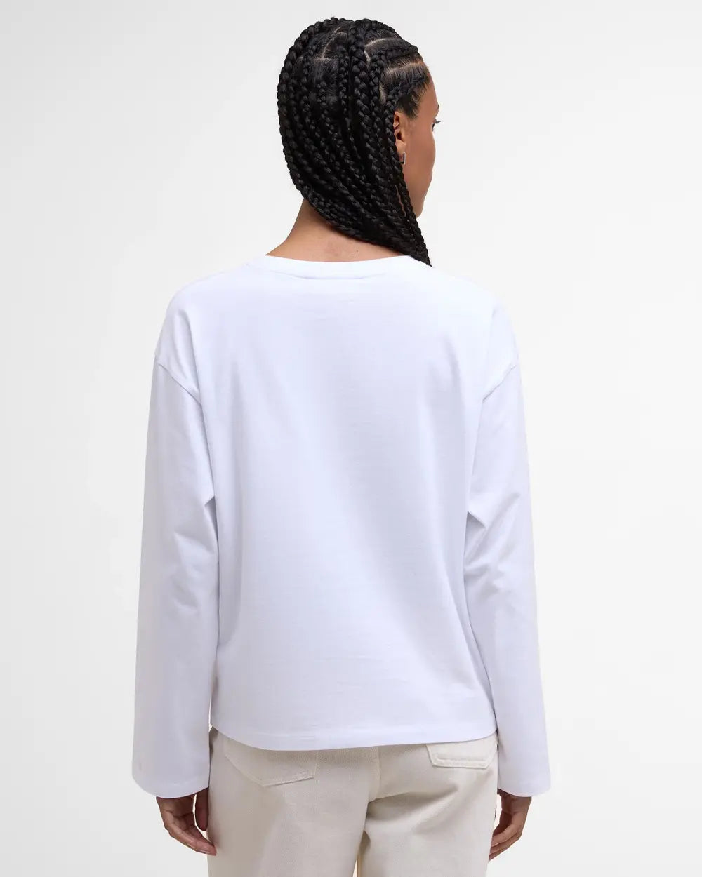 Barbour Woodhouse Long Sleeved T-Shirt - White