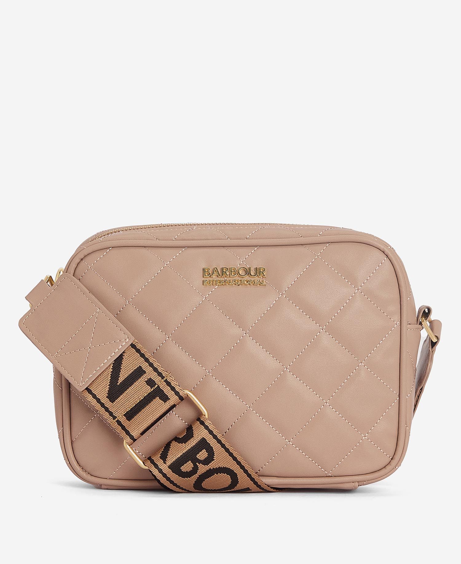 Barbour International Quilted Sloane Crossbody Bag - Camel