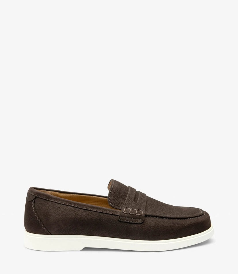 Loake Como Loafer - Dark Brown Nubuck
