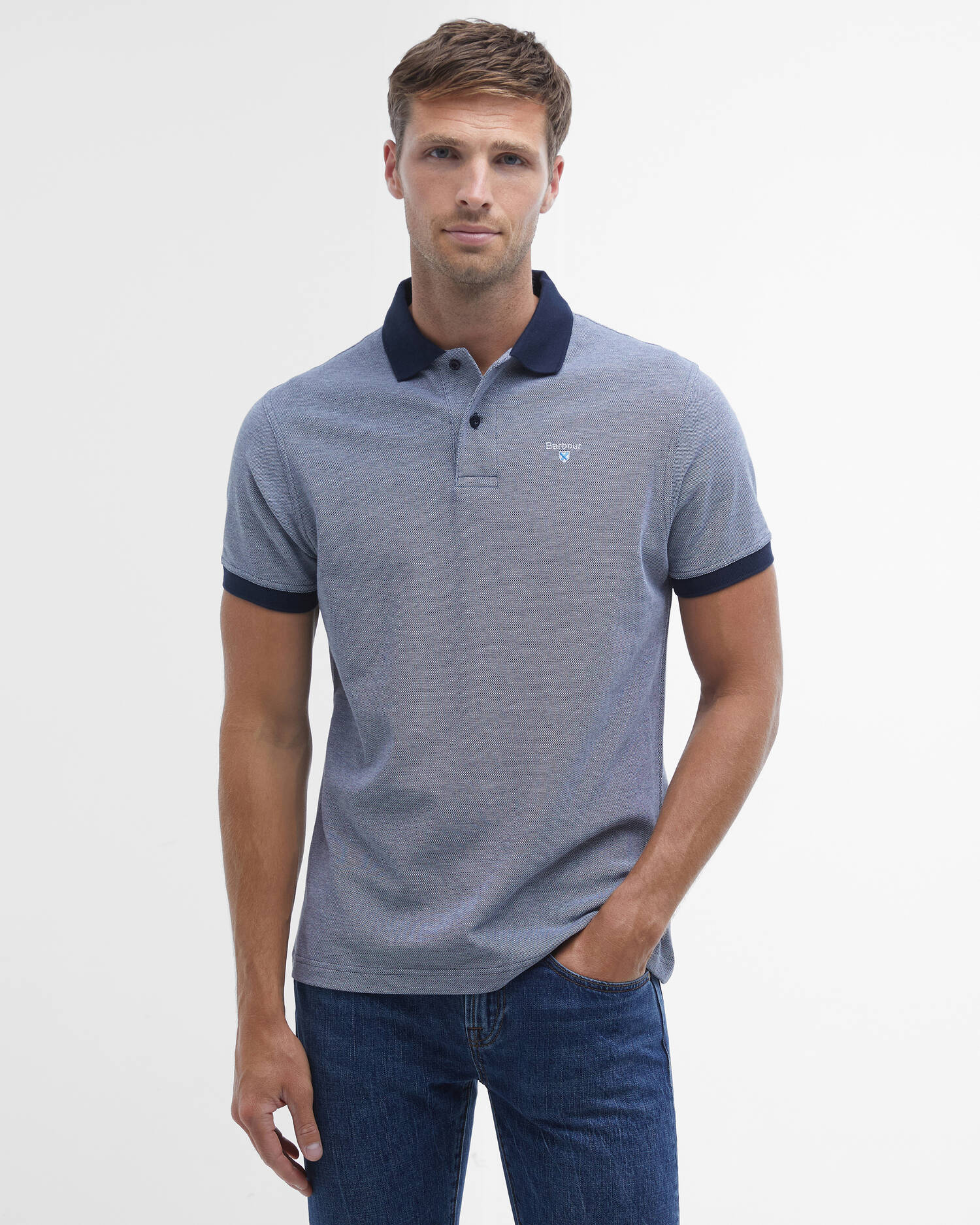Barbour Sports Polo Shirt Mix - Midnight