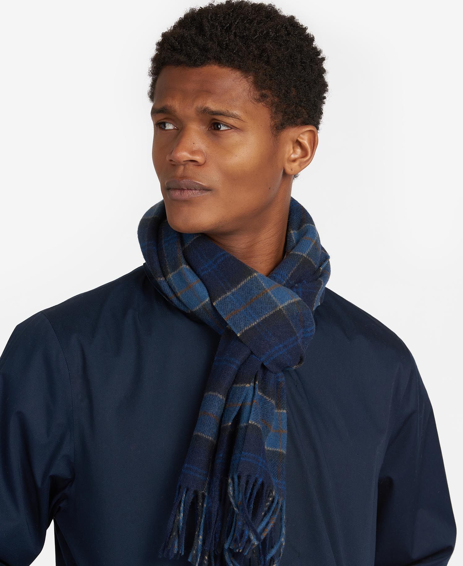 Barbour Tartan Lambswool Scarf - Midnight Tartan