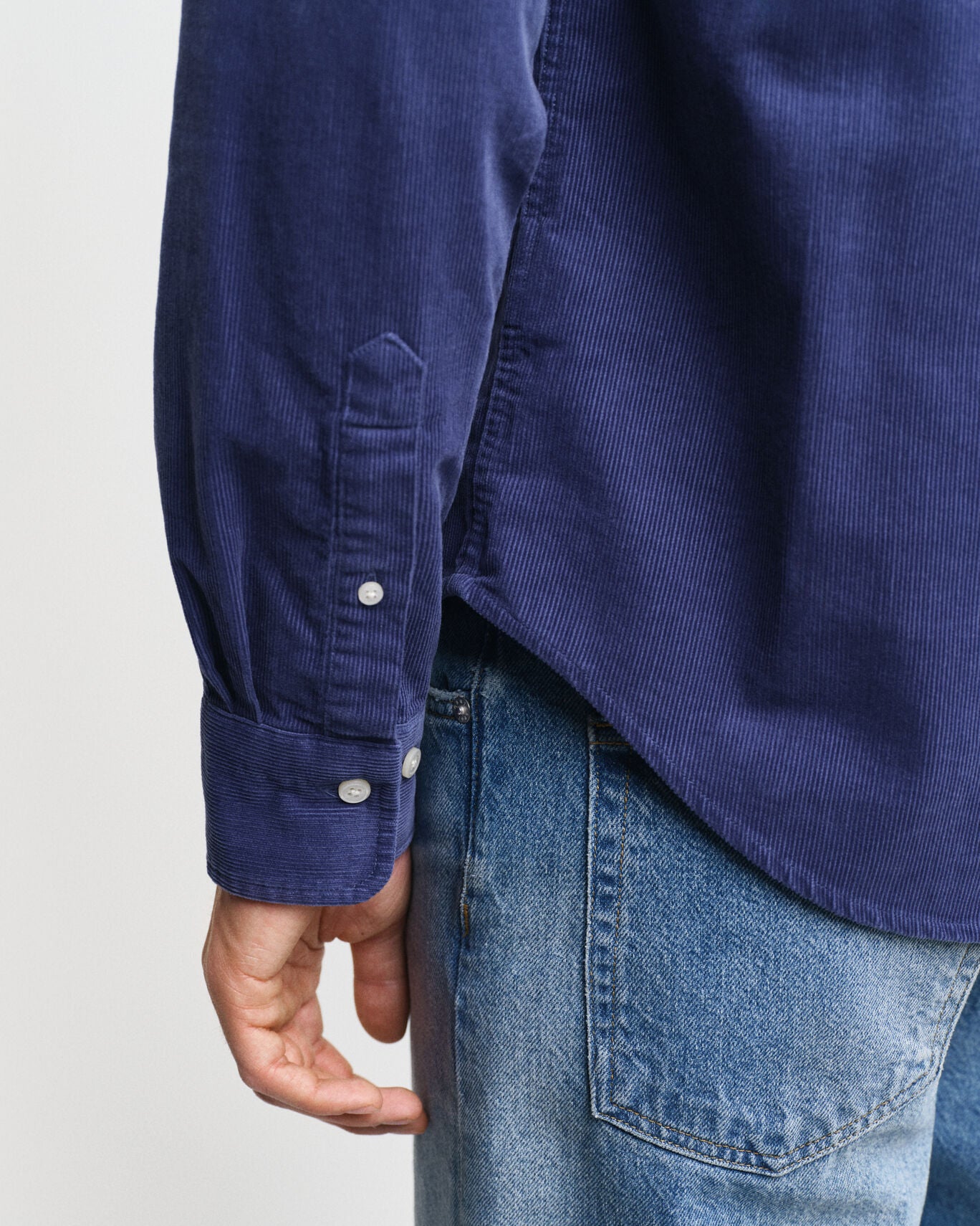 Gant Regular Fit Courduroy Shirt - Dusty Navy