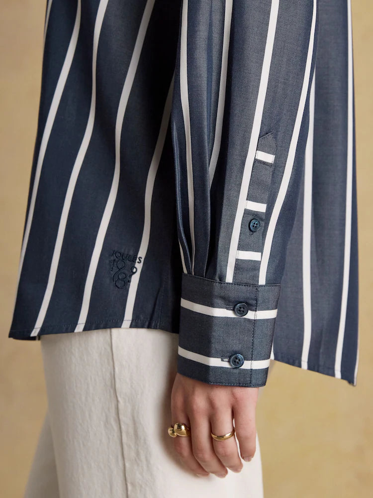 Joules Claudia Navy Stripe Shirt