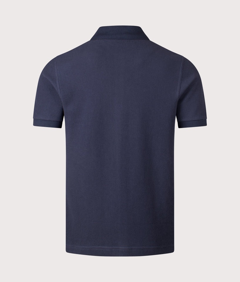 Fred Perry Panelled Button Through Polo Shirt - Dark Airforce