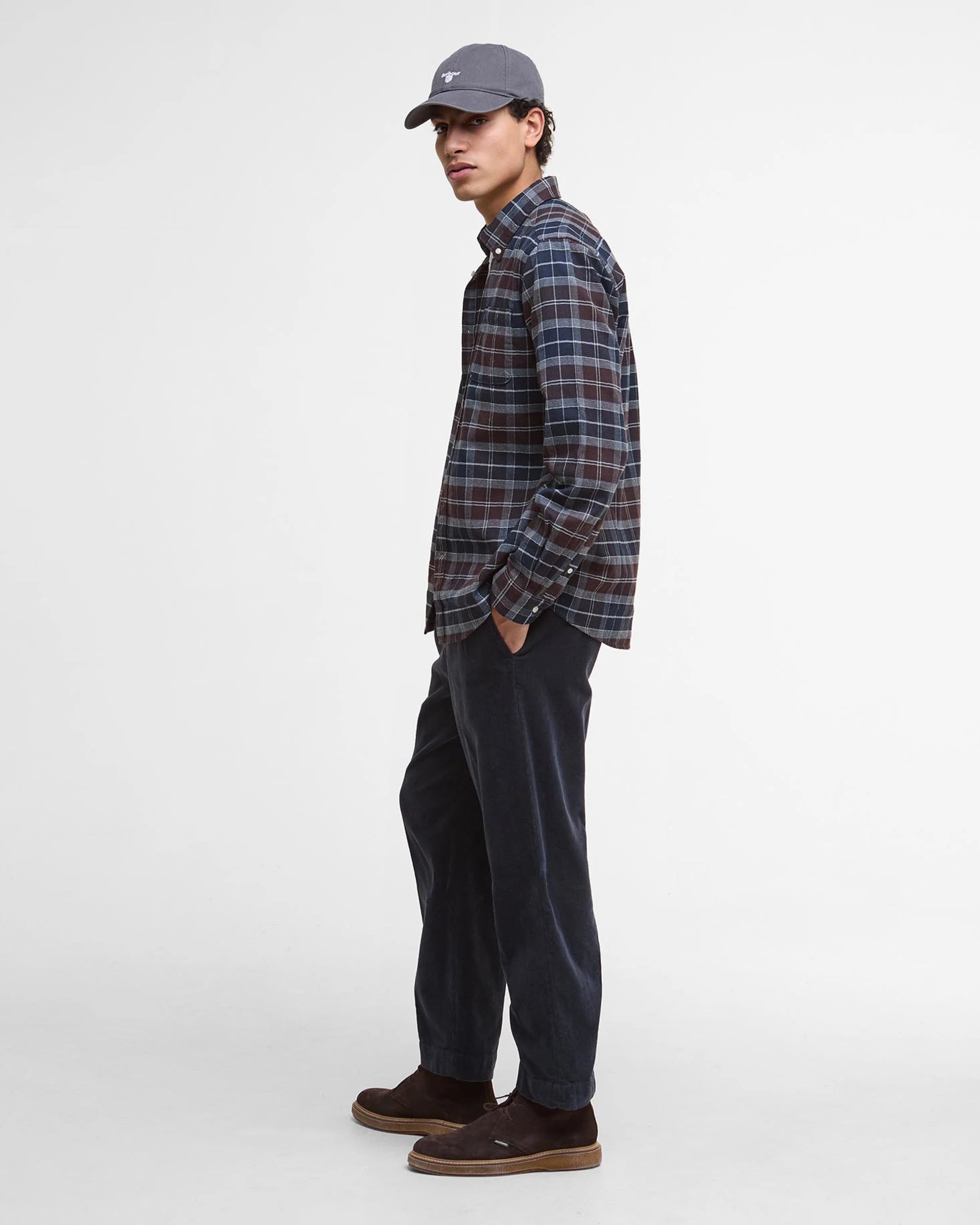 Barbour Kyeloch Tailored Tartan Shirt - MIdnight Oak Tartan