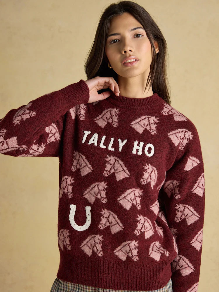 Joules Tally Ho Intarsia Knitted Jumper