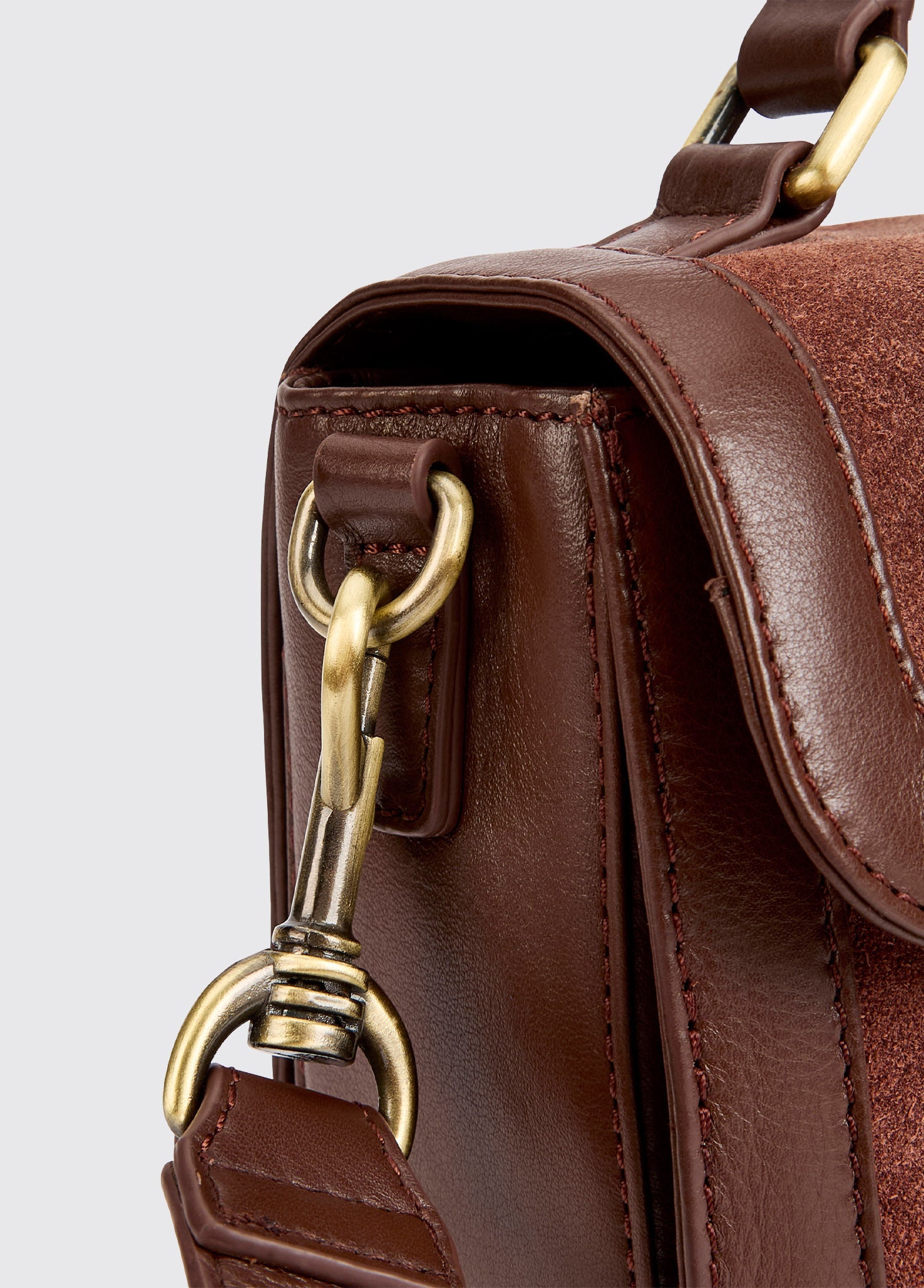 Dubarry Eadestown Structured handbag in suede and leather - Cedar