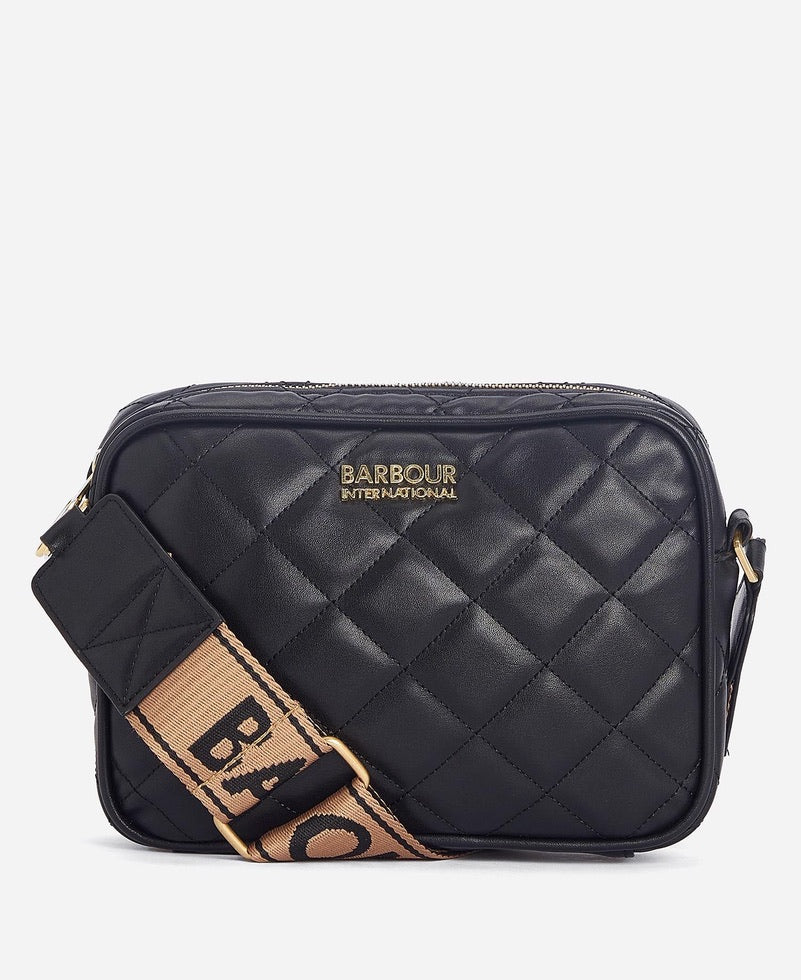 Barbour International Quilted Sloane Crossbody Bag - Black