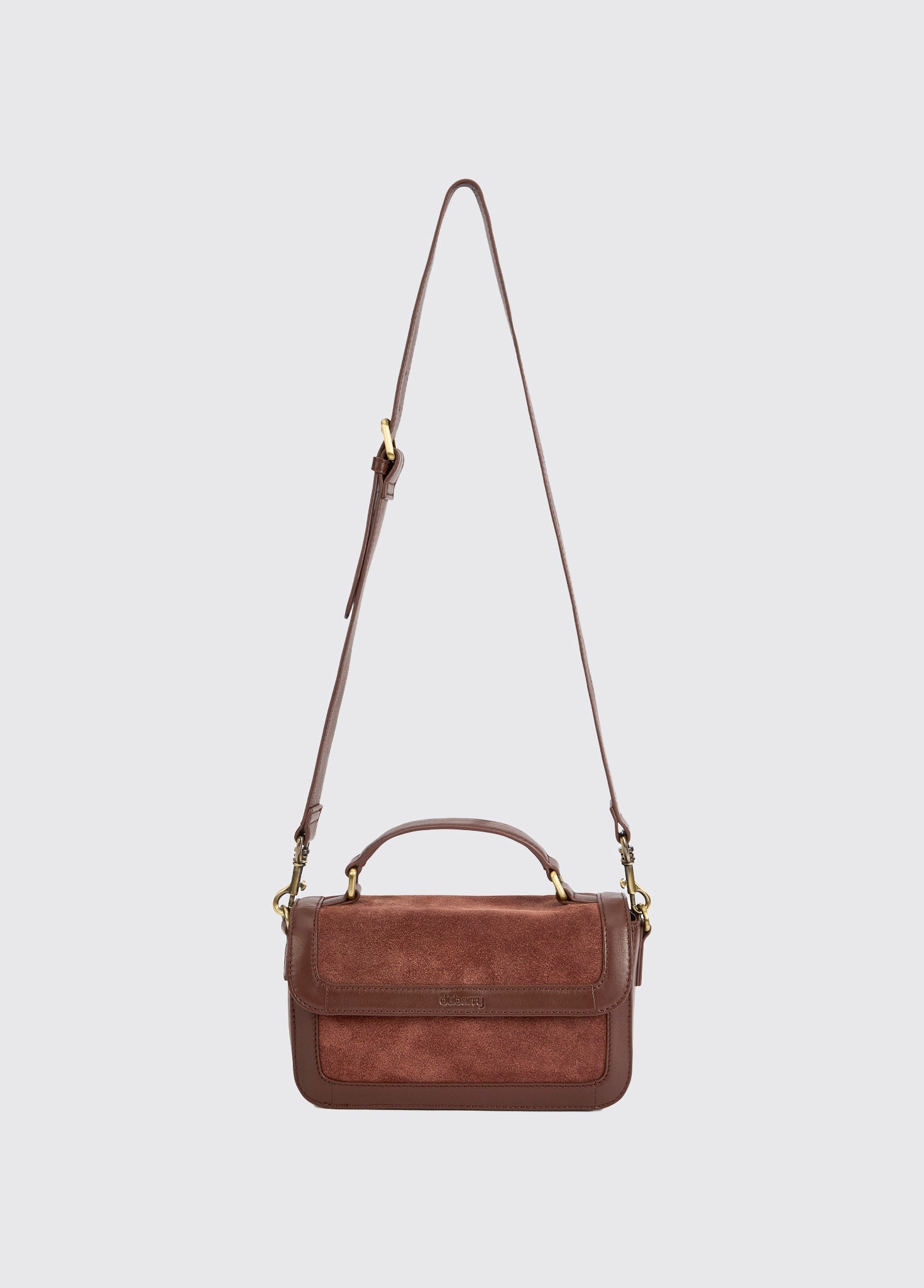 Dubarry Eadestown Structured handbag in suede and leather - Cedar