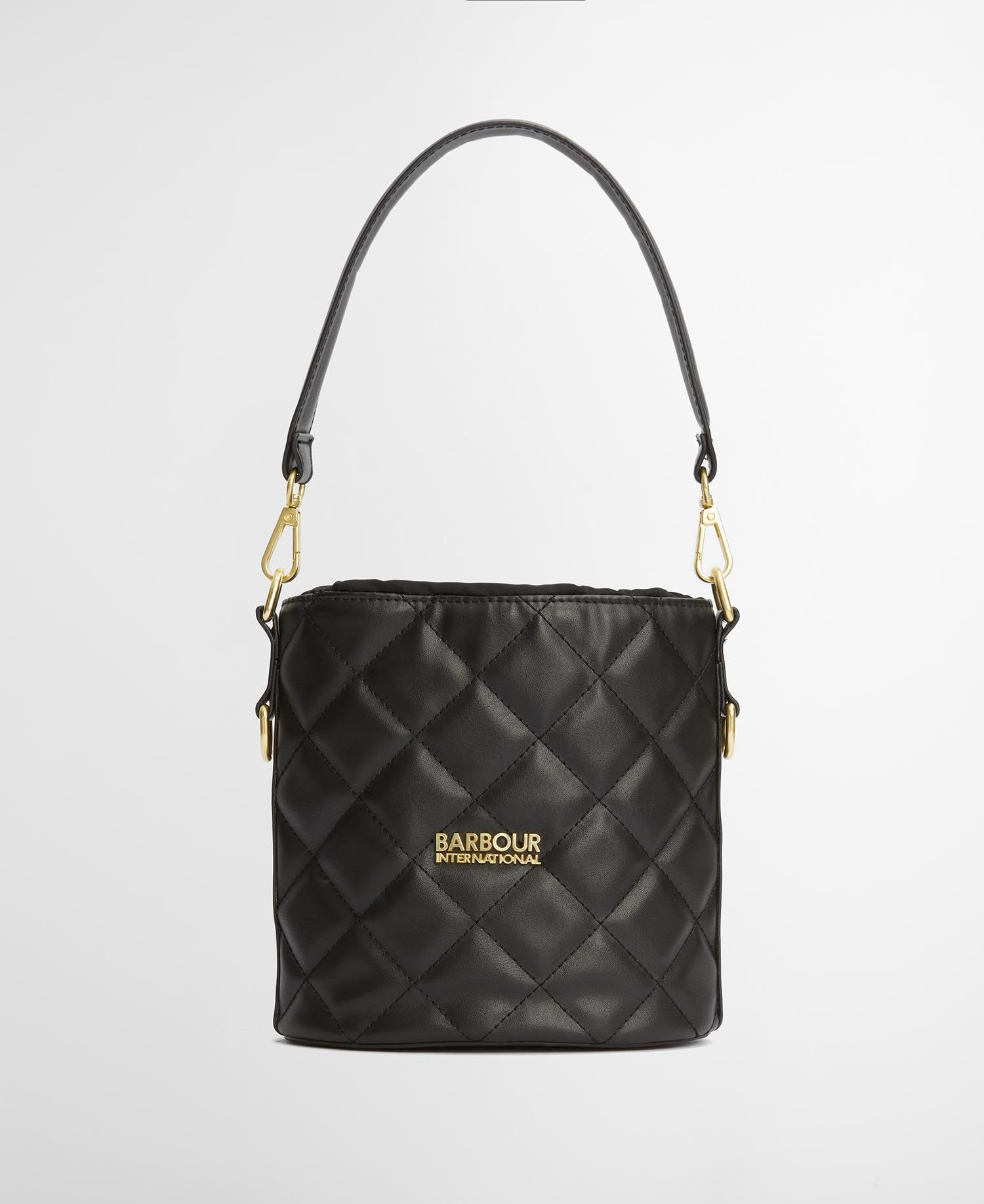 Barbour International Quilted Balham Bucket Tote Bag - Black