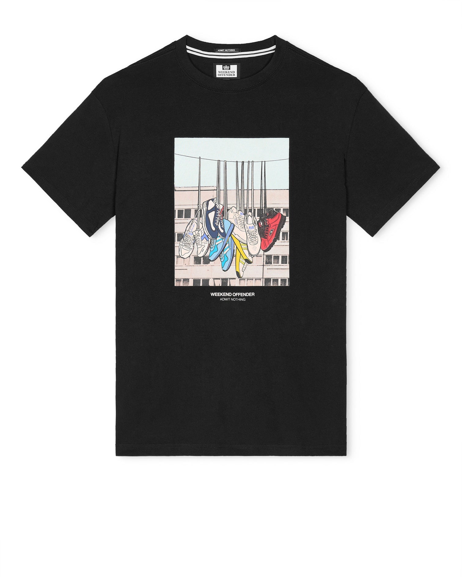 Weekend Offender Battle Lines Graphic T-Shirt - Black
