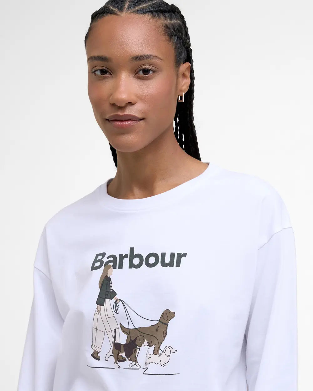 Barbour Woodhouse Long Sleeved T-Shirt - White