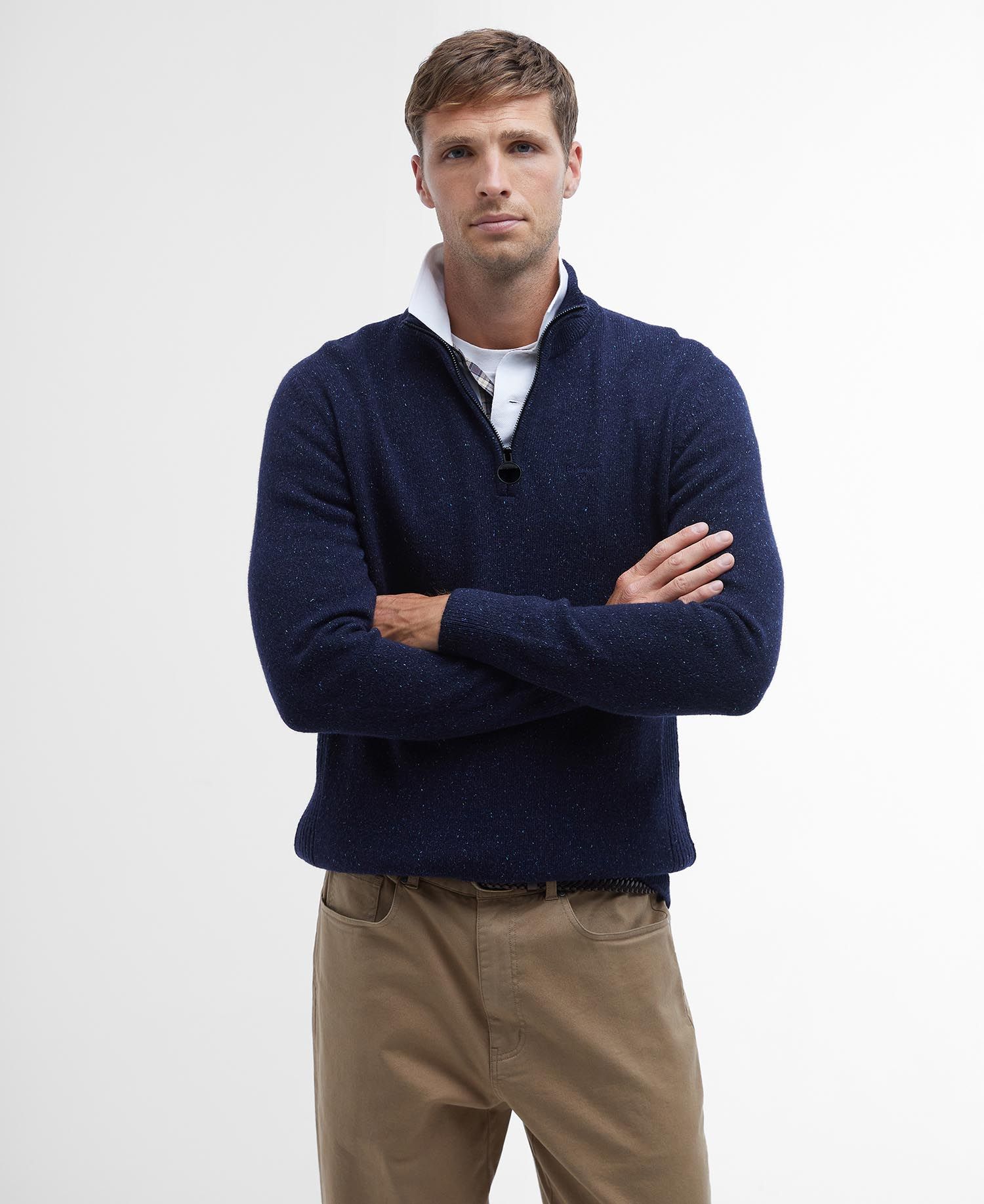 Barbour Tisbury Half Zip Jumper - Navy