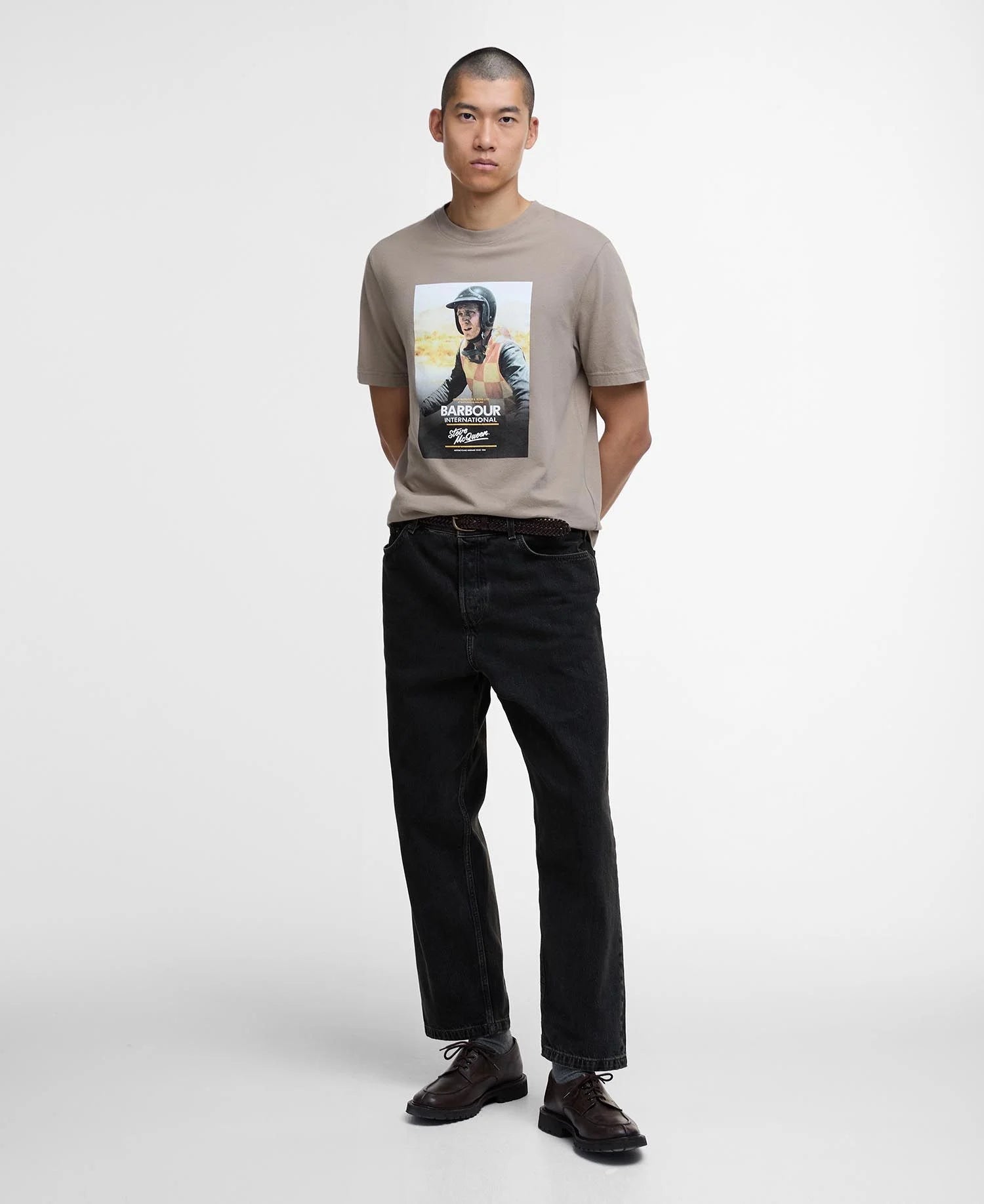 Barbour International SMQ Nicholl T-Shirt - Timberwolf