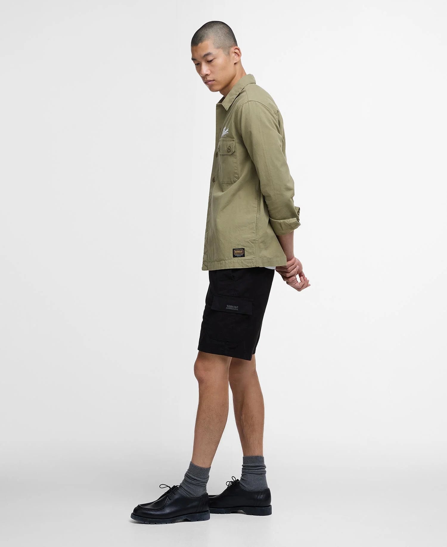 Barbour International SMQ Morand Overshirt - Bleached Olive