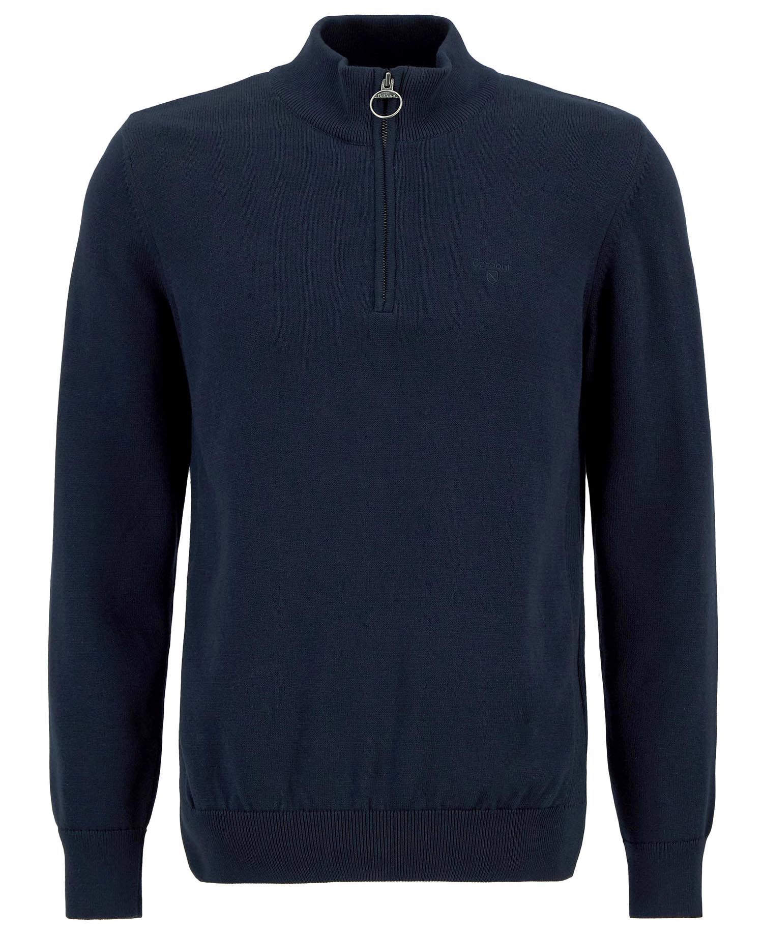 Barbour Cotton Half Zip Knitted Jumper - Navy