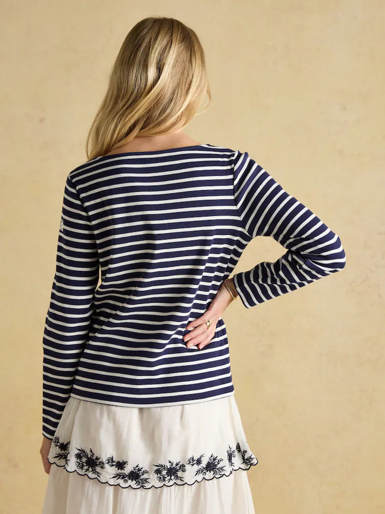 Joules Harbour Top - Navy/Cream