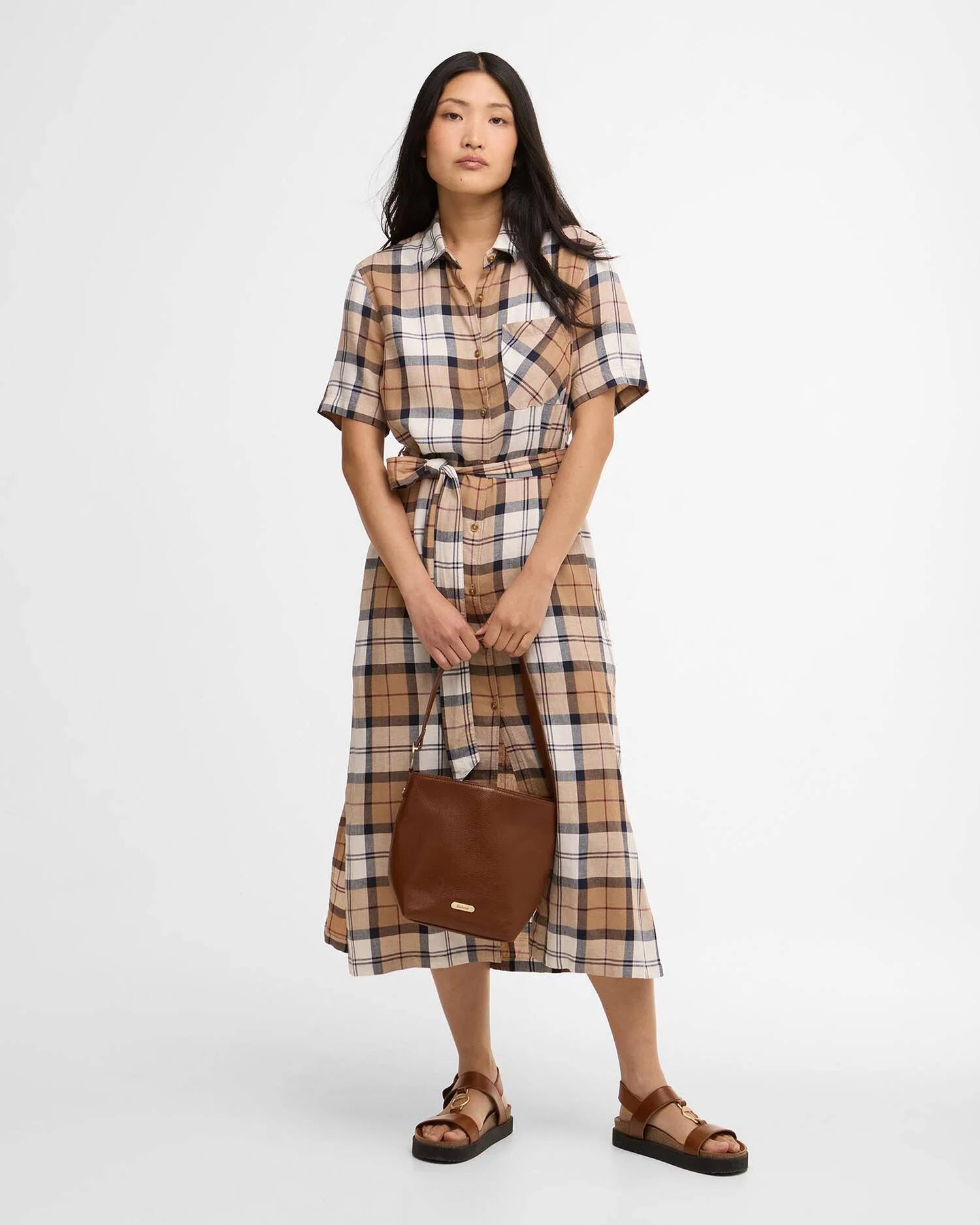 Barbour Fern Midi Dress - Hessian Tartan