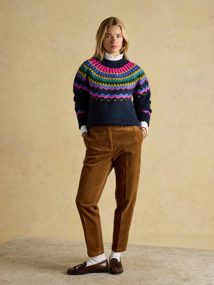 Joules Charlie Navy Fairisle Knitted Jumper