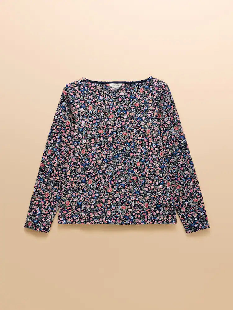 Joules Harbour Multi Boat Neck Printed Top - Ditsy