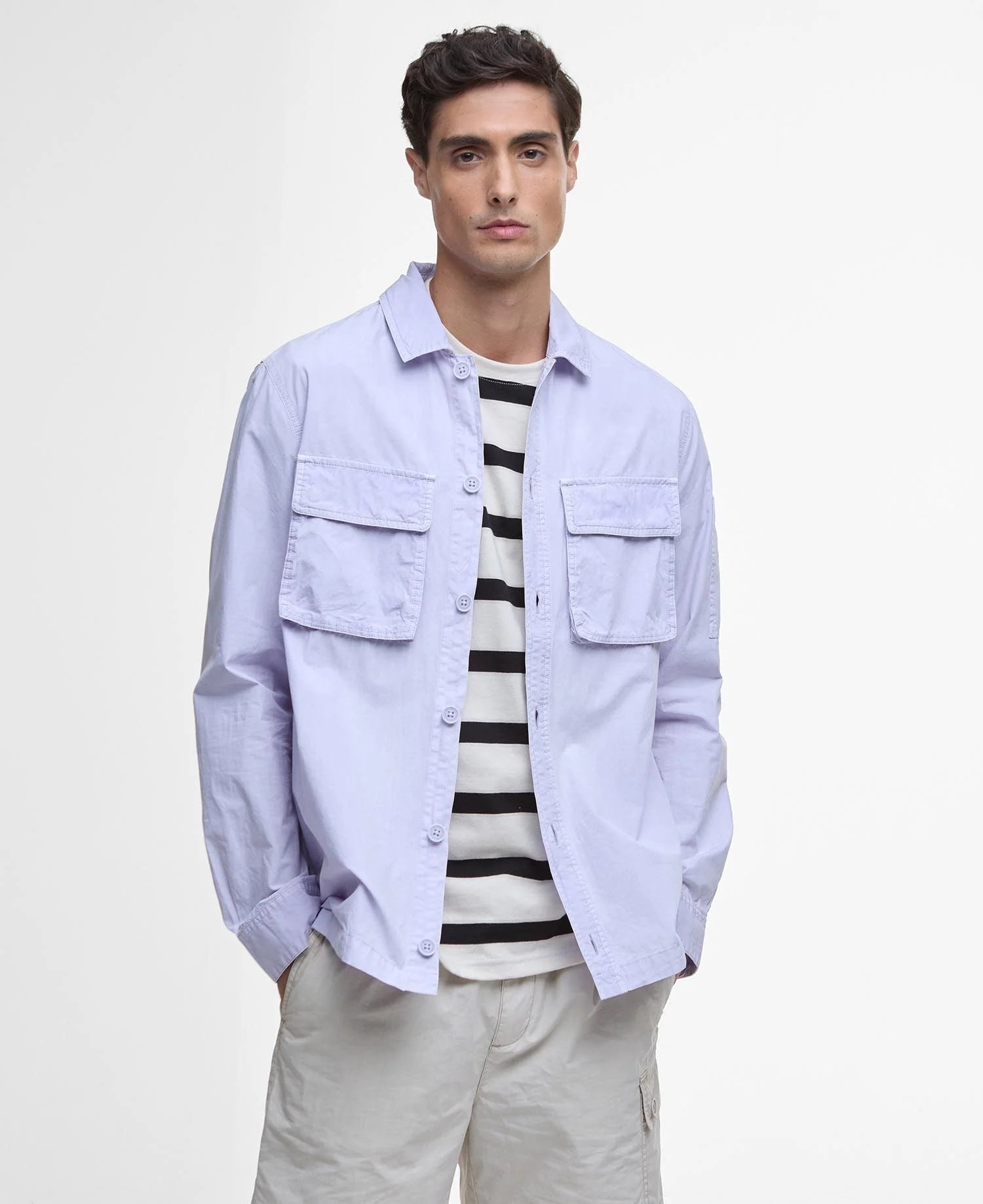 Barbour International Kenneth Garment Dyed Overshirt - Thistle