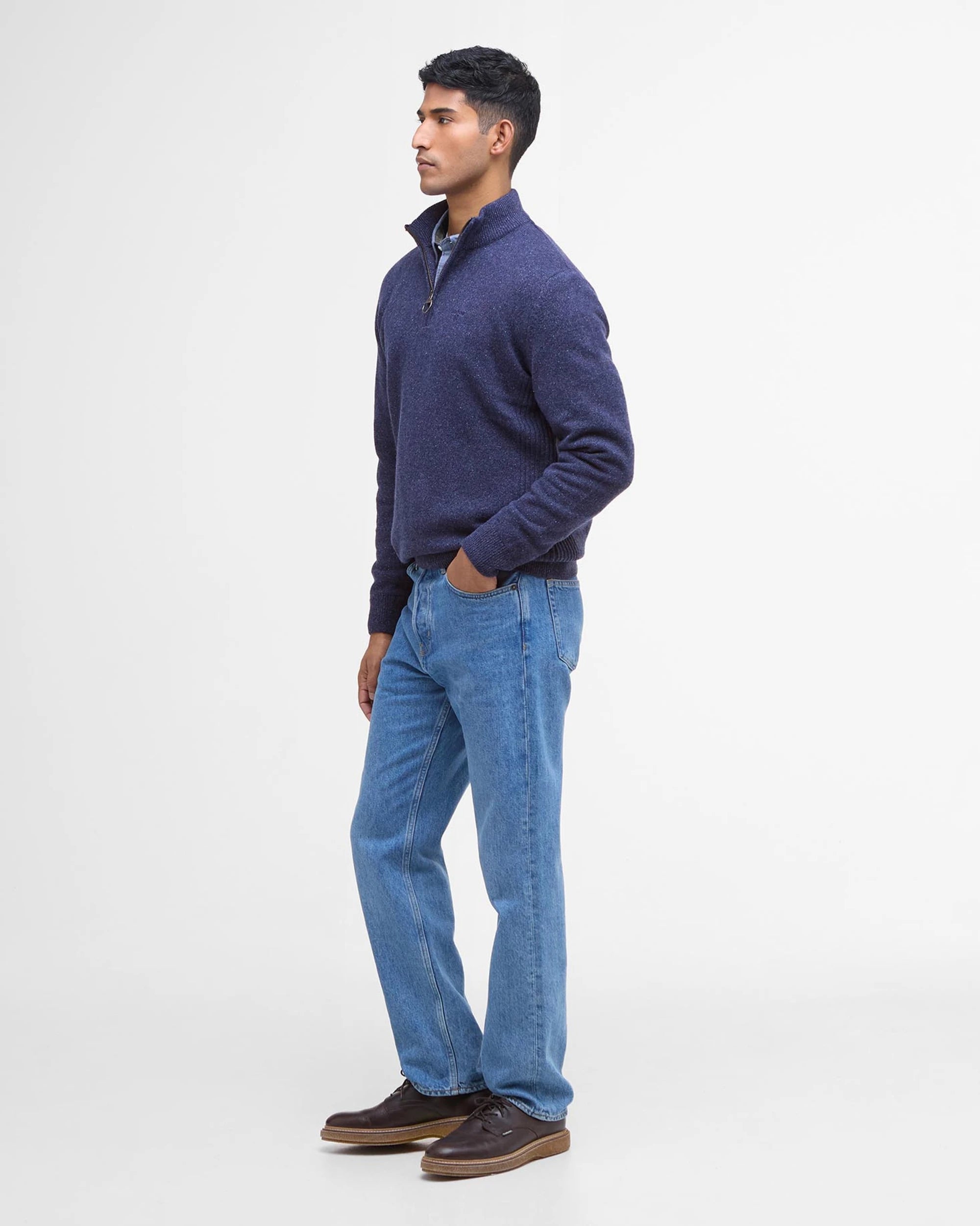 Barbour Tisbury Half Zip Sweater - Deep Blue