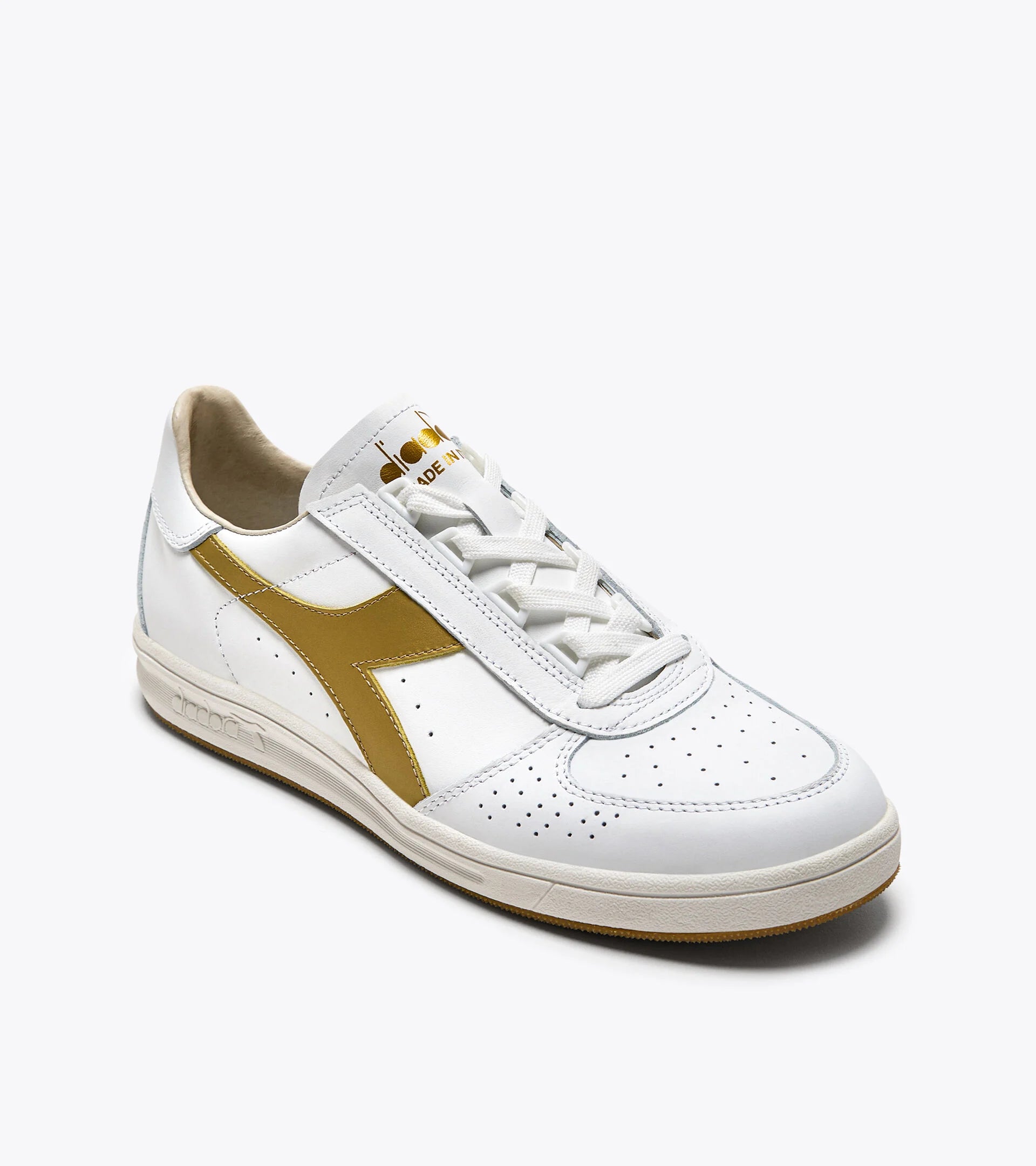 Diadora B.Elite Heritage Italia Sport - White/Gold