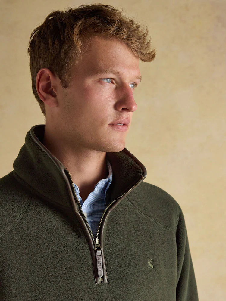 Joules Heritage Fleece Dark Green Quarter Zip