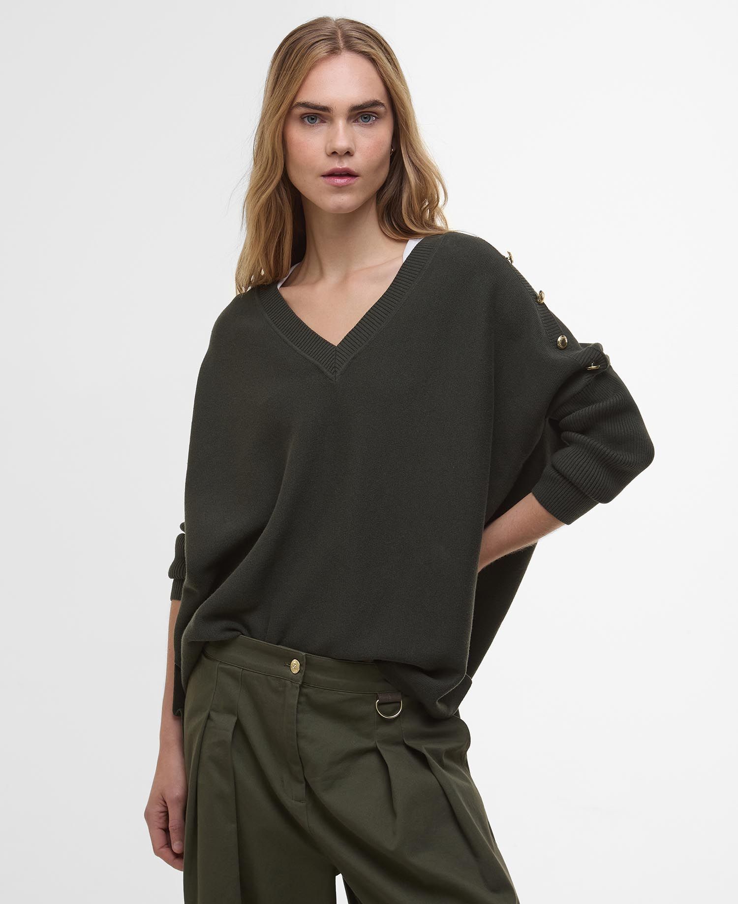 Barbour International Sierra Knitted Jumper - Envy