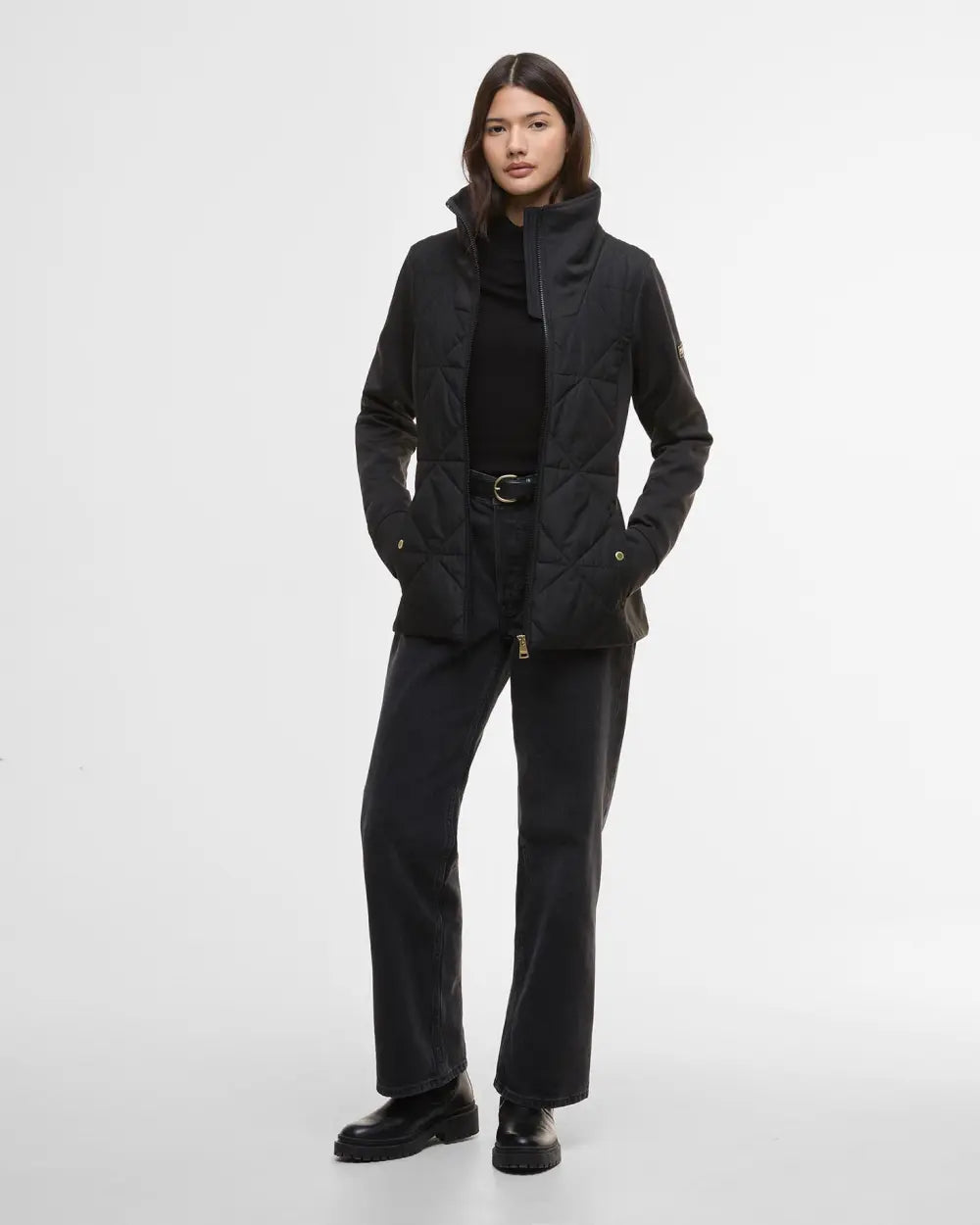 Barbour International Kya Quilted Sweatshirt - Black