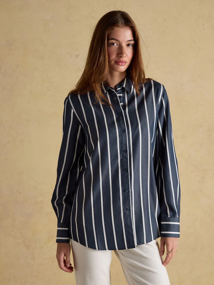 Joules Claudia Navy Stripe Shirt